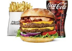 Podwójny Frisco Burger w zestawie