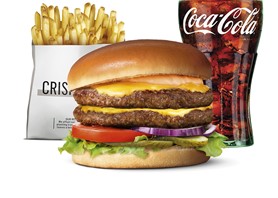 Podwójny Original Burger w zestawie
